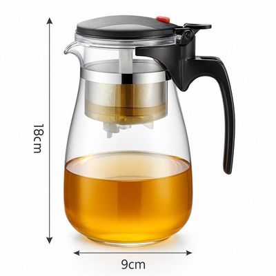 Chaleira Bule De Vidro Com Infusor Removível 900ml – Elegância, Praticidade E Sabor No Preparo