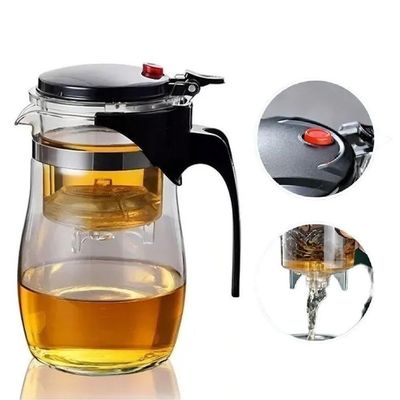 Chaleira Bule De Vidro Com Infusor Removível 900ml – Elegância, Praticidade E Sabor No Preparo
