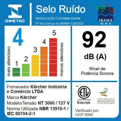 Aspirador De Pó E Água NT 3000 Karcher - 220V