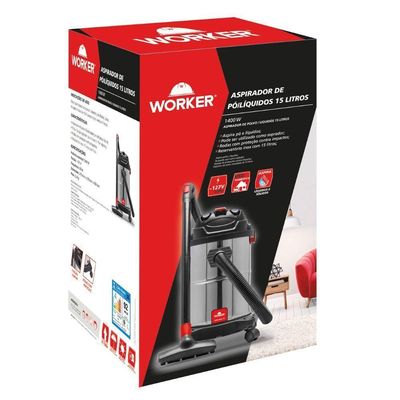 Aspirador De Pó E água 15 Litros 1400w 127v Worker