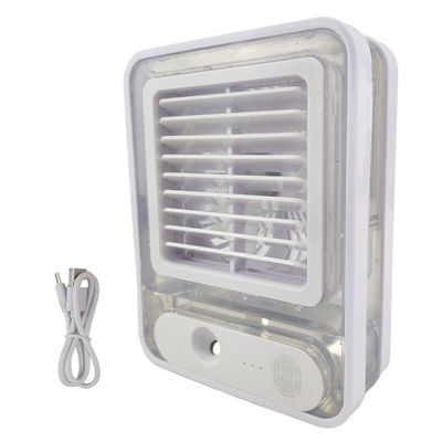 Ventilador Umidificador De Mesa Touch 3 Velocidades Led Usb Portatil Silencioso