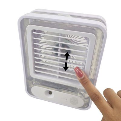 Ventilador Umidificador De Mesa Touch 3 Velocidades Led Usb Portatil Silencioso