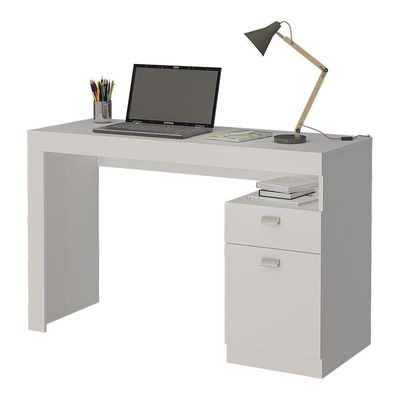 Escrivaninha Melissa 1 Porta E 1 Gaveta Branco - Permóbili Branco