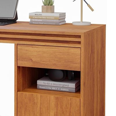 Escrivaninha Office Mila 1 Porta E 1 Gaveta Cinamomo - Permóbili Cinamomo