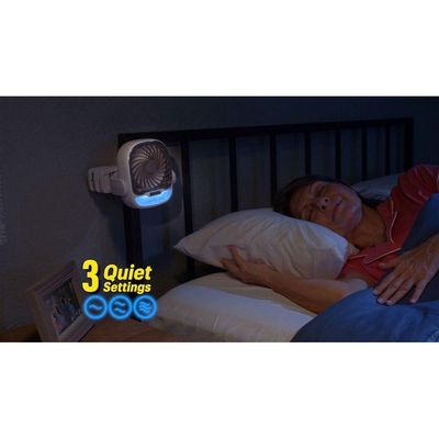 Ventilador De Mesa Umidificador Bateria Recarregavel Usb Garra 3 Velocidades 360 Graus Portatil
