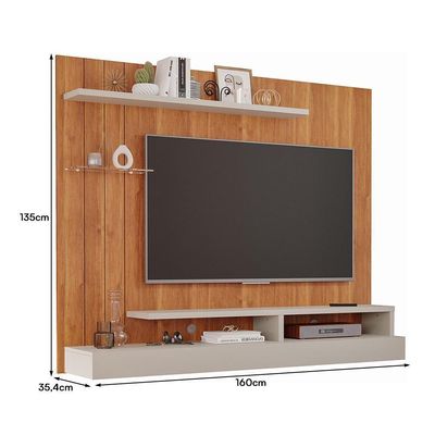 Painel Suspenso Valência Plus Cinamomo-off White Para Até 50? - Permóbili Cinamomo-off White