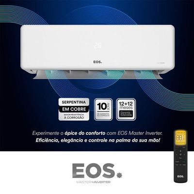 Ar-Condicionado Split Inverter 30.000 BTUs EOS Master Inverter High Wall Quente e Frio 220V