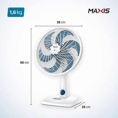 Ventilador De Mesa 30cm Super Vento Maxis Branco E Azul 50W V-30-MX-W 220V
