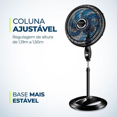 Ventilador De Coluna Super Turbo 8 Pás Mondial - Vtx-40c-crystal Vent 40cm Vtx-40c-crystal 220v/60hz
