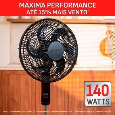 Ventilador De Coluna Arno Essential 40cm 6 Pás Preto 220V