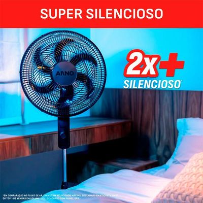 Ventilador De Coluna Arno Essential 40cm 6 Pás Preto 220V