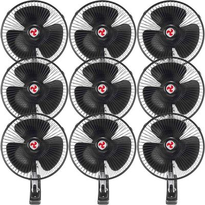 Kit 9 Mini Ventilador Veicular Carro Caminhão ônibus De 20cm