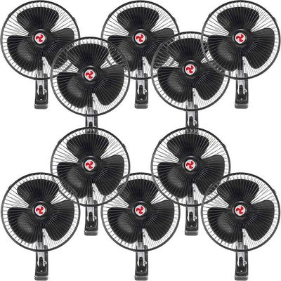 Kit 10 Mini Ventilador Veicular Carro Caminhão ônibus 20cm