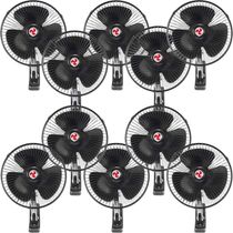 Kit 10 Mini Ventilador Veicular Carro Ônibus Caminhão 20cm
