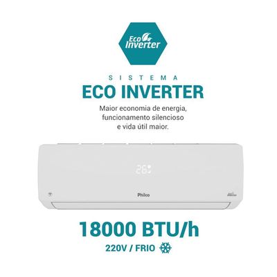 Ar-condicionado Philco Split HW Inverter 18000 Btu/h Frio PAC18000IFM15 Branco 220V