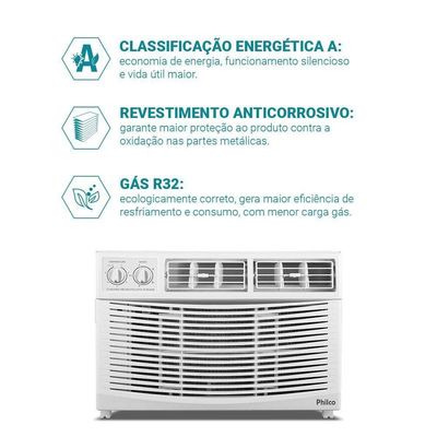 Ar Condicionado Janela 7500BTUs Philco Frio PAJ7FA 220V