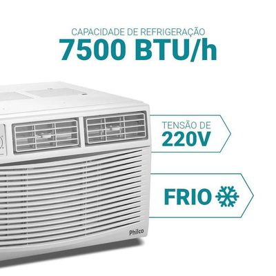 Ar Condicionado Janela 7500BTUs Philco Frio PAJ7FA 220V