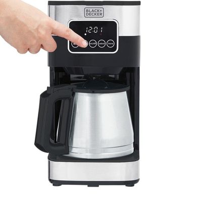 Cafeteira Elétrica Black+Decker CM350G Gourmand Gris 1,5L Programável Inox Preto,Inox / 110