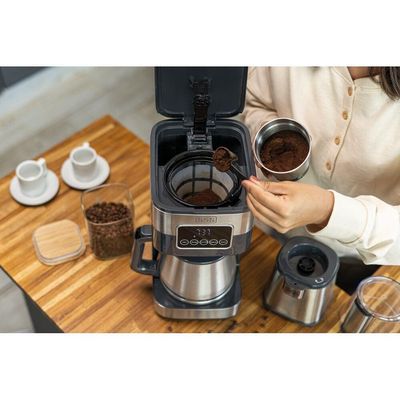 Cafeteira Elétrica Black+Decker CM350G Gourmand Gris 1,5L Programável Inox Preto,Inox / 110