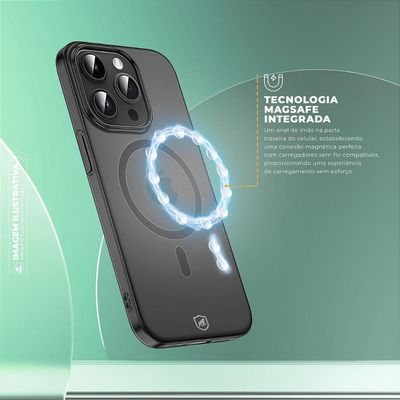 Capa para iPhone 15 Pro Max - Crystal Slim Magsafe Titanium