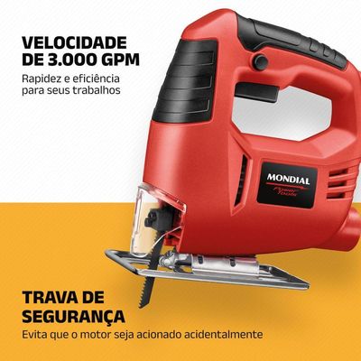 Serra Tico-tico 3000 Gpm Mondial Vermelho 450w - Fst-04 220v