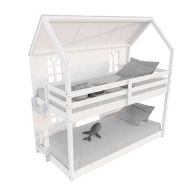 Beliche Montessoriano Casinha BelaCoração 4 JanelasVenezianas MadeiraMaciça Branco/rosa/verde Housin