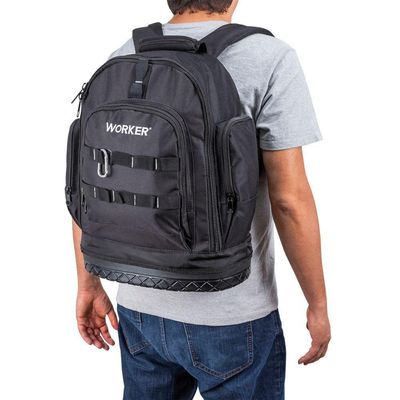Mochila Para Ferramentas 14'' Poliéster Preta Worker