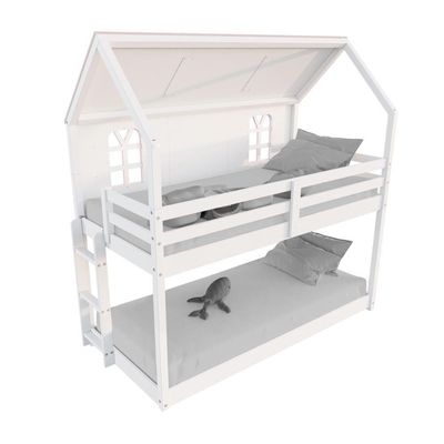 Beliche Montessoriano Casinha Bela Com Coração - Madeira Maciça Branco/rosa | Housin