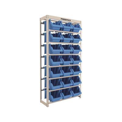 Estante Gaveteiro Com 21 Gavetas N7 Azul E Bege Presto