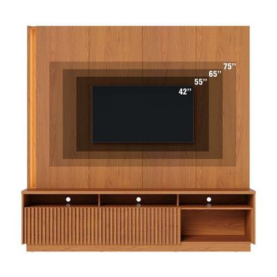 Estante Home Theater Jordão Freijó Com Mesa De Centro Jeri Freijó Off White - Colibri
