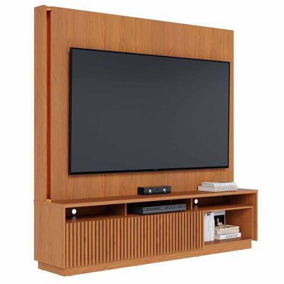 Estante Home Theater Jordão Freijó Com Mesa De Centro Jeri Freijó Off White - Colibri