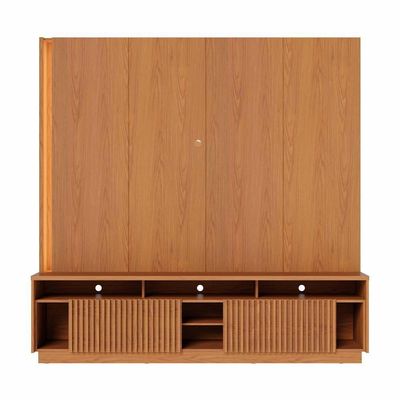 Estante Home Theater Jordão Freijó Com Mesa De Centro Jeri Freijó Off White - Colibri