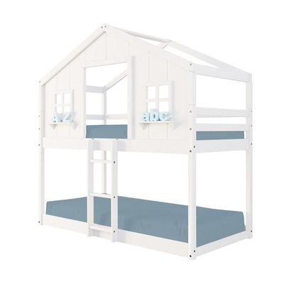 Beliche Montessoriano Casinha Dos Sonhos Madeira Maciça Branco Housin