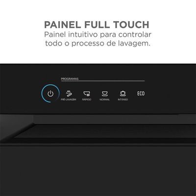 Lava Louças 8 Serviços Preta Touch Plus Midea MDWTF08B1 110V