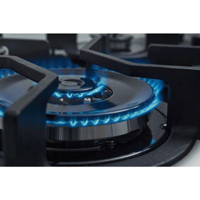 Cooktop A Gás Fischer 4 Bocas Tripla Chama Infinity Com Trempe FerroFundido Mesa Vidro Branco Bivolt