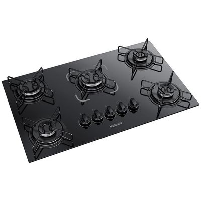 Cooktop 5 Bocas Essencial Itatiai Mesa De Vidro à Gás Bivolt Preto