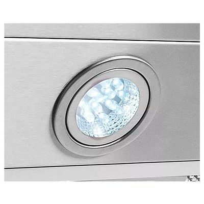 Coifa de Parede 90cm Vidro Curvo Inox Duto Slim Terim Inox 110V