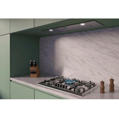 Cooktop A Gás Fischer 5 Bocas Tripla Chama Infinity Com Trempe De Ferro Fundido Mesa Inox Bivolt