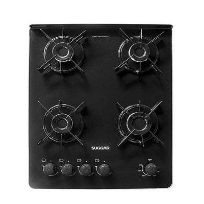 Fogão Suggar Neo Glass 4 Queimadores Preto Bivolt FGVNG410PT
