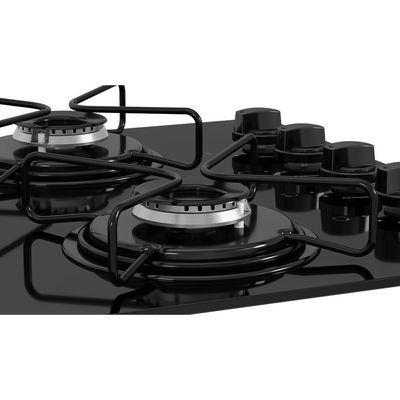 Cooktop 4 Bocas Essencial Itatiai Mesa De Vidro à Gás Bivolt Preto