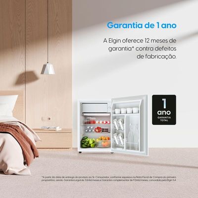 Frigobar 93 Litros Elgin Porta Reversível Compartimento Extra Frio BAFN093D1NA Branco 110V