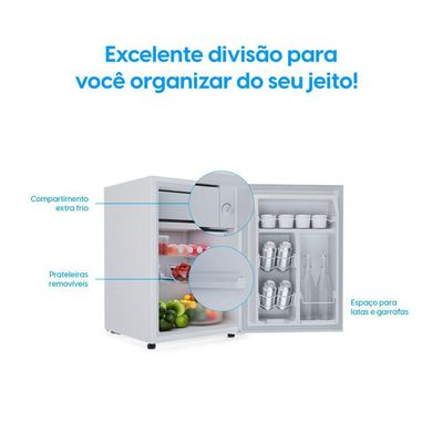 Frigobar 93 Litros Elgin Porta Reversível Compartimento Extra Frio BAFN093D1NA Branco 110V