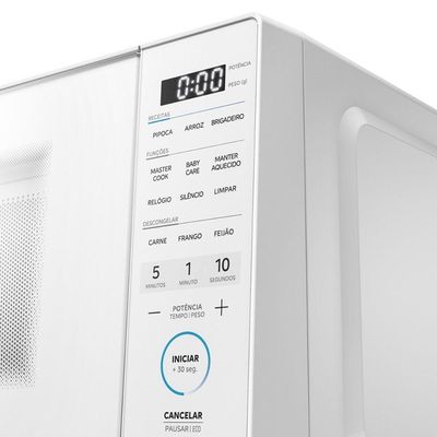 Microondas 20 Litros Mastercook Com Display Digital Midea Branco 110V