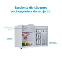 Frigobar 93 Litros Elgin Porta Reversível Compartimento Extra Frio BAFN093D2NA Branco 220V