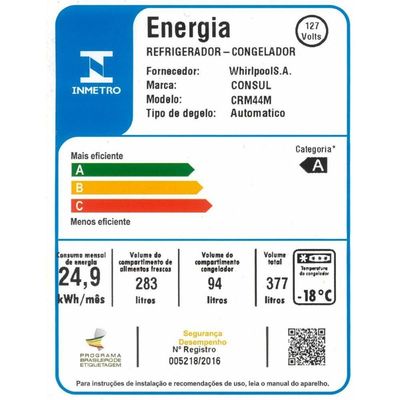 Geladeira Frost Free 377L Inverter Função Turbo Branco 220v