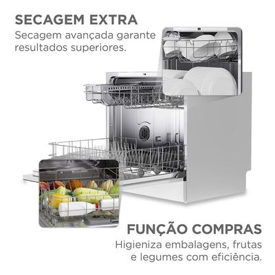 Lava Louças 8 Serviços Branca Touch Plus Midea MDWTF08W1 - 110V