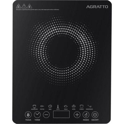 Cooktop Indução Agratto Portátil 1 Boca 2000w 220V