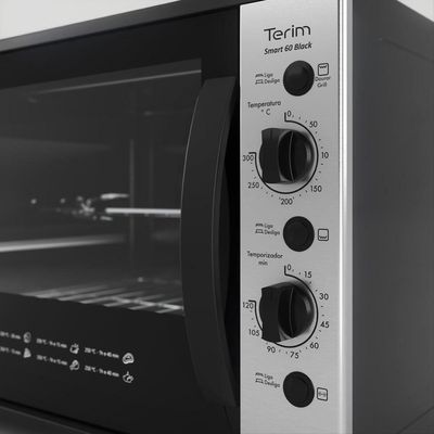 Forno Terim Elétrico Bancada Smart60 Black Com Espeto 60l Preto 110V