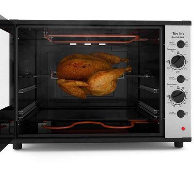 Forno Terim Elétrico Bancada Smart60 Black Com Espeto 60l Preto 110V