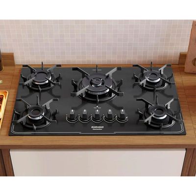 Cooktop A Gás Itatiaia Itamaster 5 Bocas Tripla Chama Preto Bivolt
